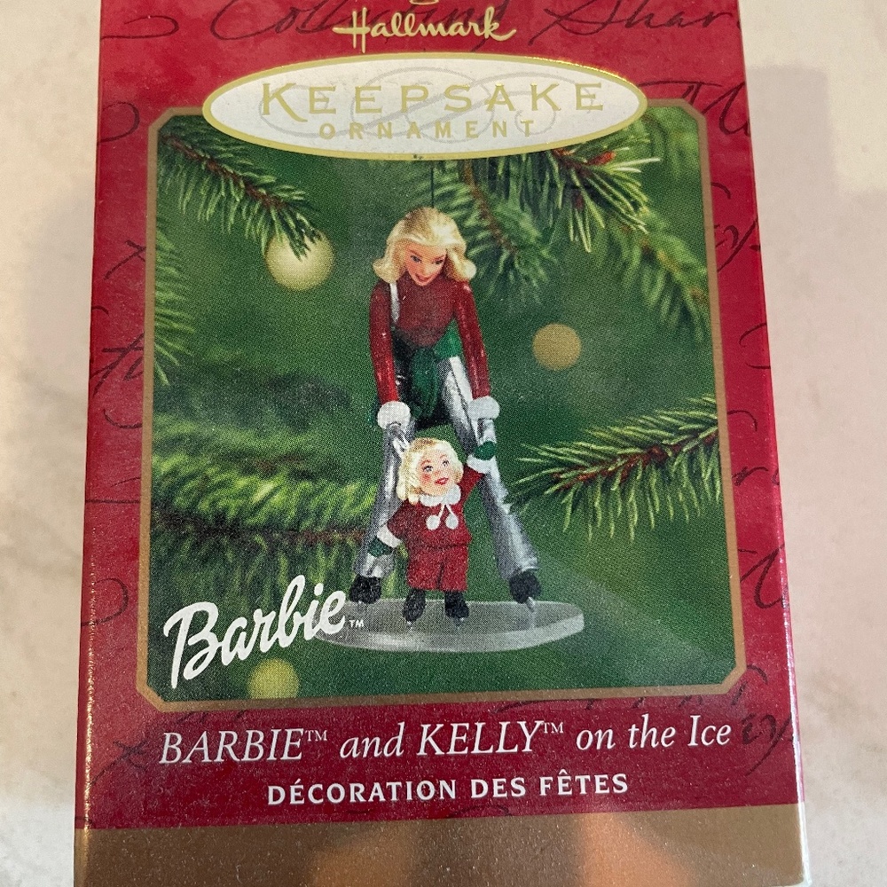 Hallmark Barbie and Kelly on the ice ornament